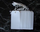 Blank Prestrung White Shipping Tag (2-3/8" x 4-3/4") - Set of 12