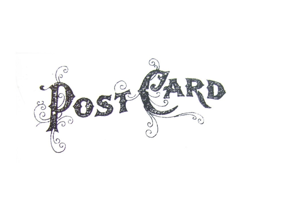 Post Card Stamp (No.9), Rubber Cling Mount Stamp - Perfect for paper crafts, fabrics, and more