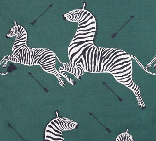 Scalamandre Zebras 20" Pillow Cover - Serengeti Green