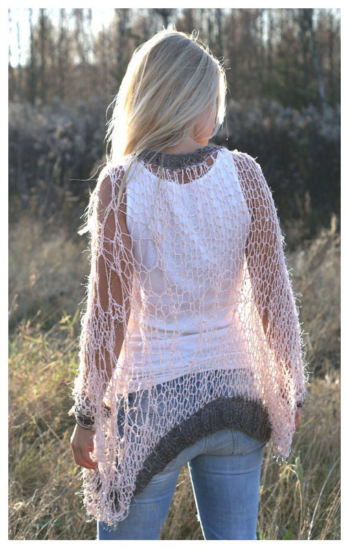 Fine Bat Sleeves Sweater.