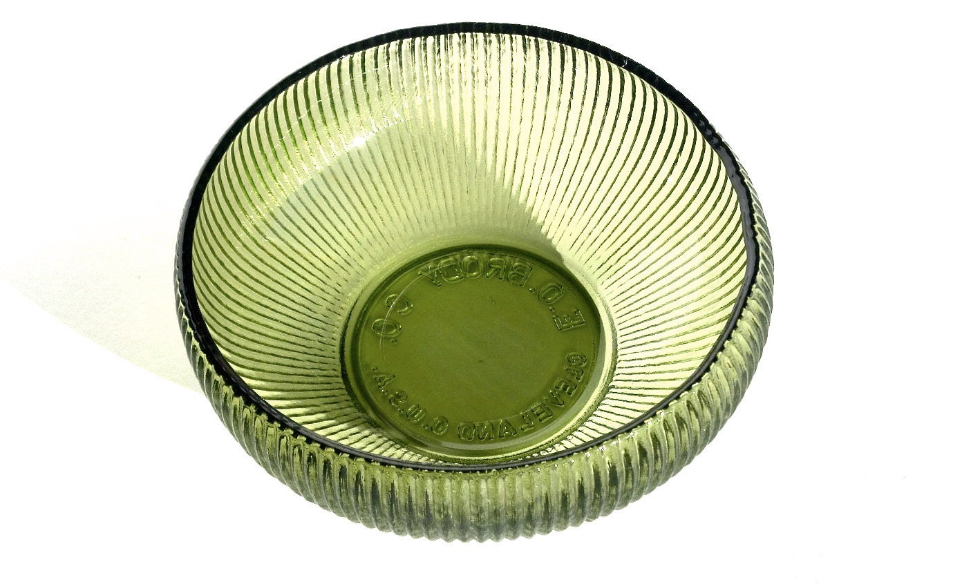 green glass bowl