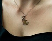 Night Owl Mixed Metal Charm Necklace