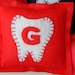 Monogrammed Felt Tooth Fairy Pillow