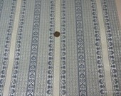 1970's light blue  Flocked Vintage Wallpaper small pattern in a stripe