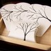 Tree Pillow Boxes -Handpainted -Black and White Wedding Decoration -Damask Wedding -Fall Wedding Accessory -Winter Wedding -SALE