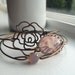 Beauty and The Rose-Bronze Bangle Set with Mucha Cabochon, Rose, and Opal Bead, BOHO, Set of Three SALE