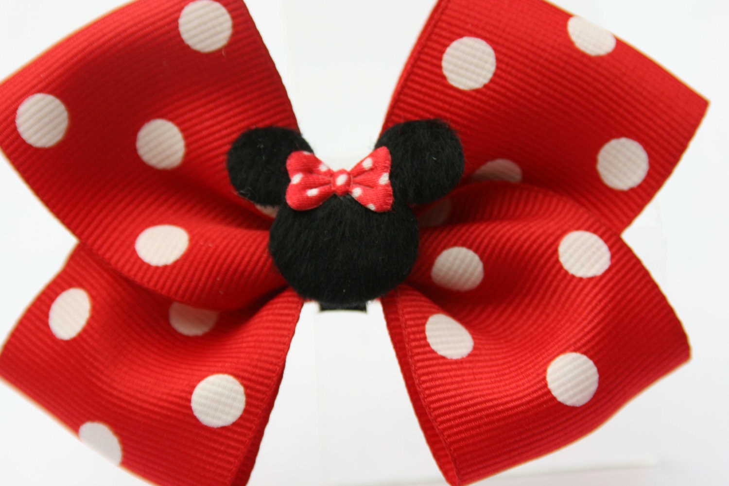 Minnie Mouse Hair Clip - Red Polka Dot Bow