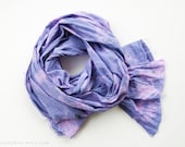 CLOUD PURPLE - tie dyed cotton scarf. Hand dyed. Oversized, lightweight wrap, shawl. Fashion, women accessories.