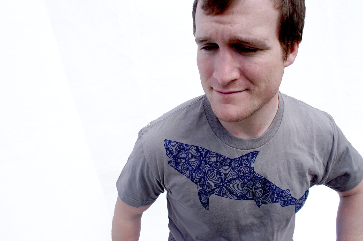 CHUM- screenprinted shark tee- UNISEX / MEN'S