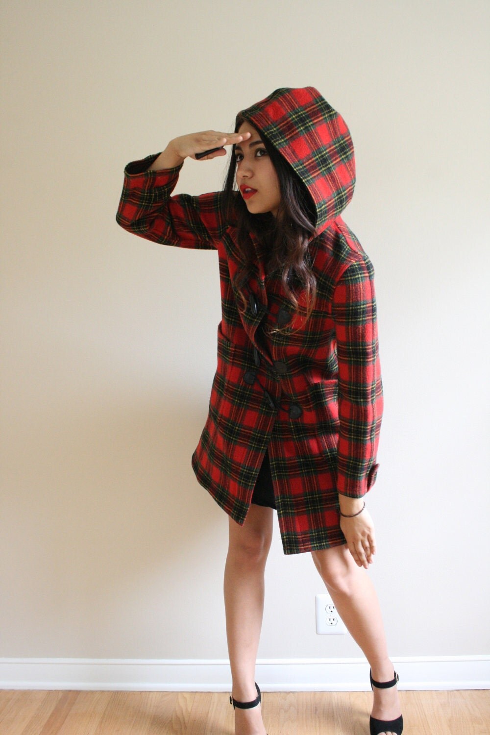 Plaid Raincoat