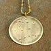 Gemini Necklace - Zodiac Constellation Necklace - GEMINI Brass Charm Necklace by E. Ria Designs