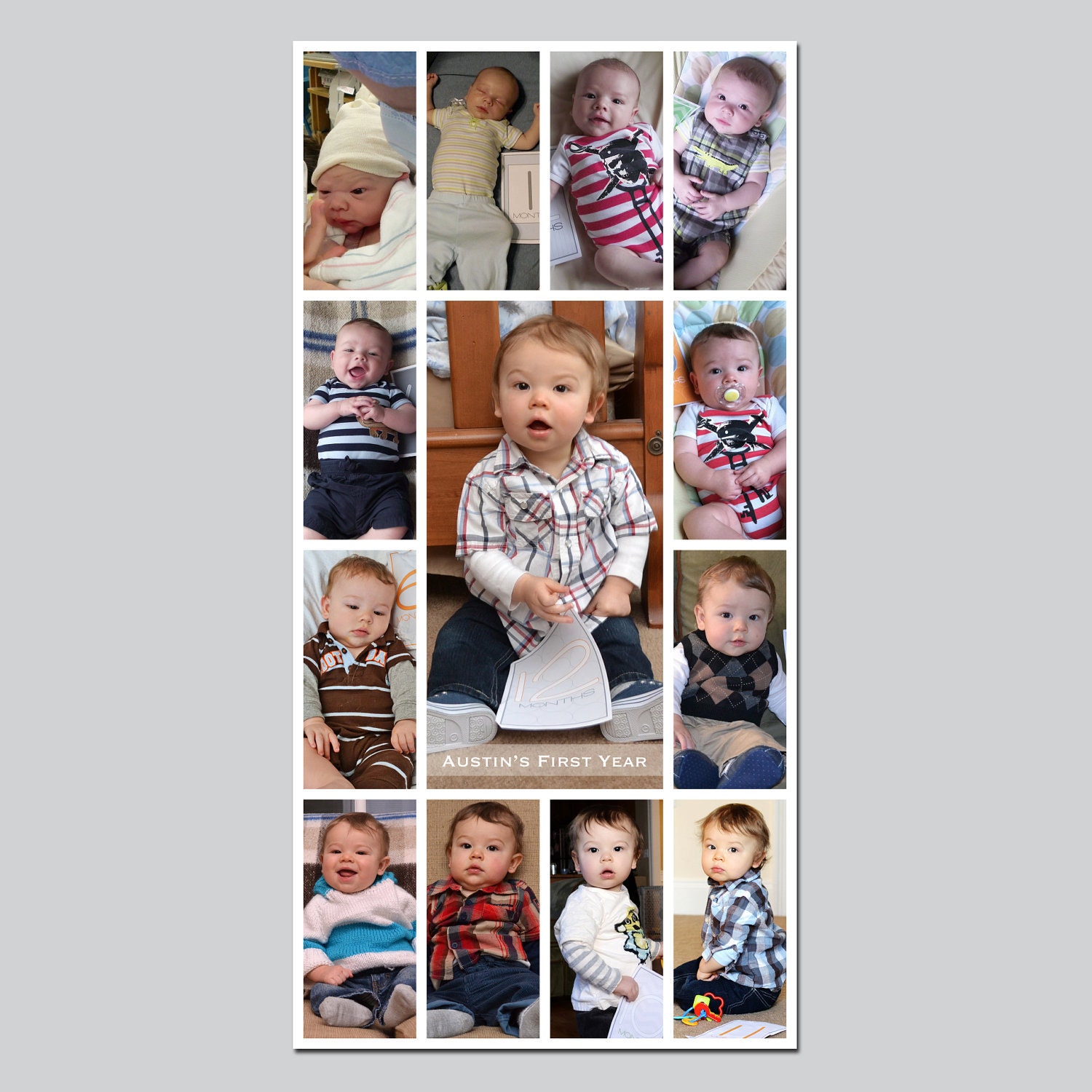 6x12 Photoshop Collage Template - Layered PSD File