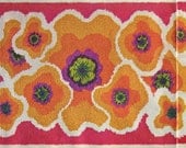 60s Tropical Garden Latch Hook Rug - pdf pattern