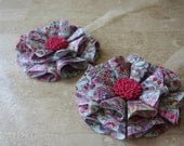 Gipsy Pattern  Magnetic Tie Backs Fabic Flowers