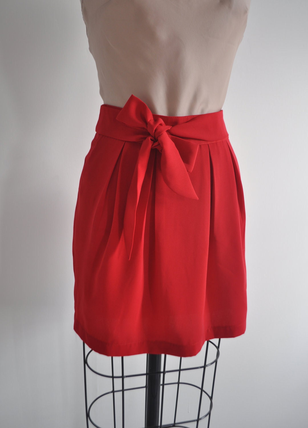 Joy Holiday red bow skirt XS S M L