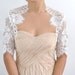 Valerie Bridal french lace bolero shrug ivory off white S M CUSTOM