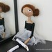 Cloth doll ballet dancer Little Ballerina for decor - made to order