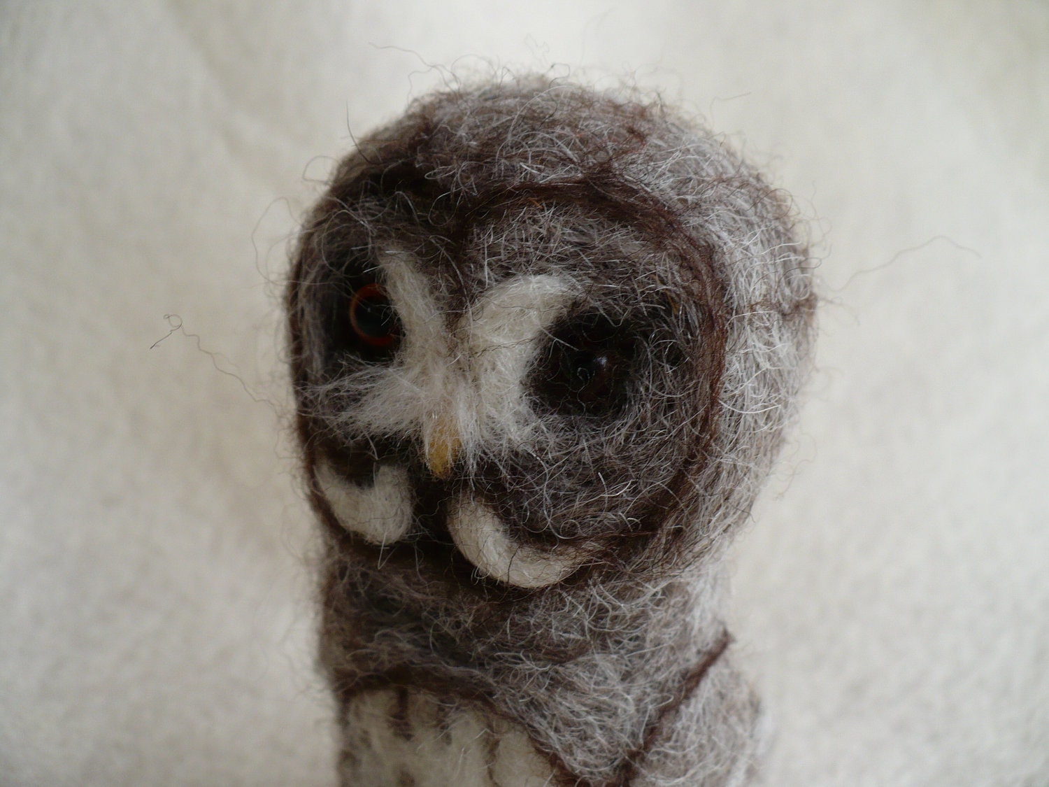 Miniature Collectible Needle felted, Great Grey Owl, OOAK