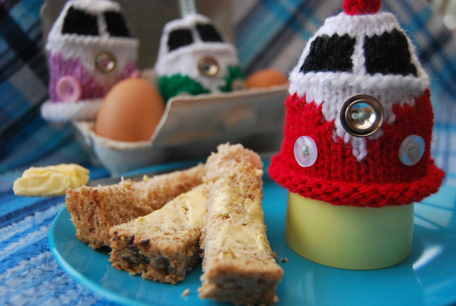 Knitting Pattern - Knit a Campervan Egg Cosy (VW, Bus, Kombi, Microbus, Splitty, Splitscreen)