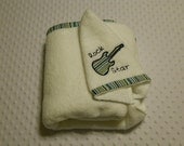 Rock Star Electric Guitar design SUPER SOFT Hooded Towel -- ready to ship -- ESASO Team
