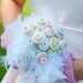 Candy Floss Button Bouquet and Complimentary Grooms Buttonhole