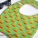 Minky Bib - Baby Boy Bib - Green with Lizards - Ready to ship