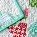 Modern Baby Girl Quilt - Vintage Modern Quilt - Baby Quilt in Red, Pink, Aqua, Green, and Grey - One of a Kind - Ready to Ship