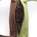 Crochet Triangle Bag, Brown High Fashion Geometric Olive Cotton, Spring Summer, Made to Order - CB0005 - Aimarro