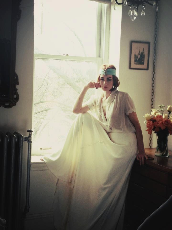 Art Deco Crystal Embellished Silk/Satin  Headwrap-Turban-Vintage  Wedding Bridal  Headband  1920s Great Gatsby Event