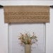 Window Treatments Burlap Valance Ruffled Rustic Curtain