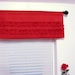 Burlap Ruffled Valance Red Rustic Curtain