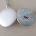 Bird on a brach - Silver plated photo Locket Necklace, pendant necklace