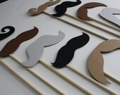 Mustache. Party Props. Photo Booth Props. Wedding Photo Props. Photo Props. Props on a Stick. Mustache on a Stick - The All Stache Pack