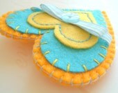 FAVOUR Heart Brooch - Set of 6 - gold, yellow and turquoise Il_170x135