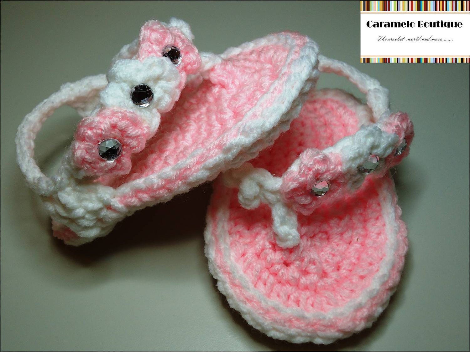 Crochet Baby Girl Sandals-Crochet Baby Girl Flip Flops-Baby Girl Shoes-Photography Prop