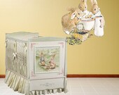 Peter Rabbit Bunnies Eating Meal  Decal Peel and STick Wall Sticker Mural