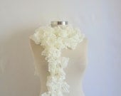White Shawl Scarf Necklace shawl necklace new stole winter  ready for ship gift you,collar,cowl,stole,bolero