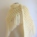 FREE SHIP 3D White Shawl Bride  wedding   bolero scarf collar cowl shrug woman ivory stole wrap warm  (silvery rope)