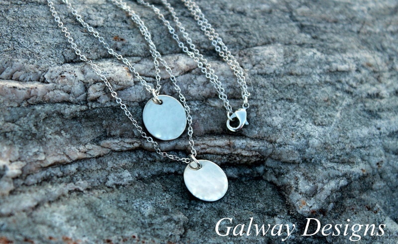 2 Disc Layered Hand Stamped Necklace