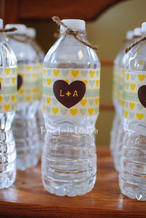 Vintage Rustic Couples Water Labels As seen on Hostess with the Mostess Il_570xn