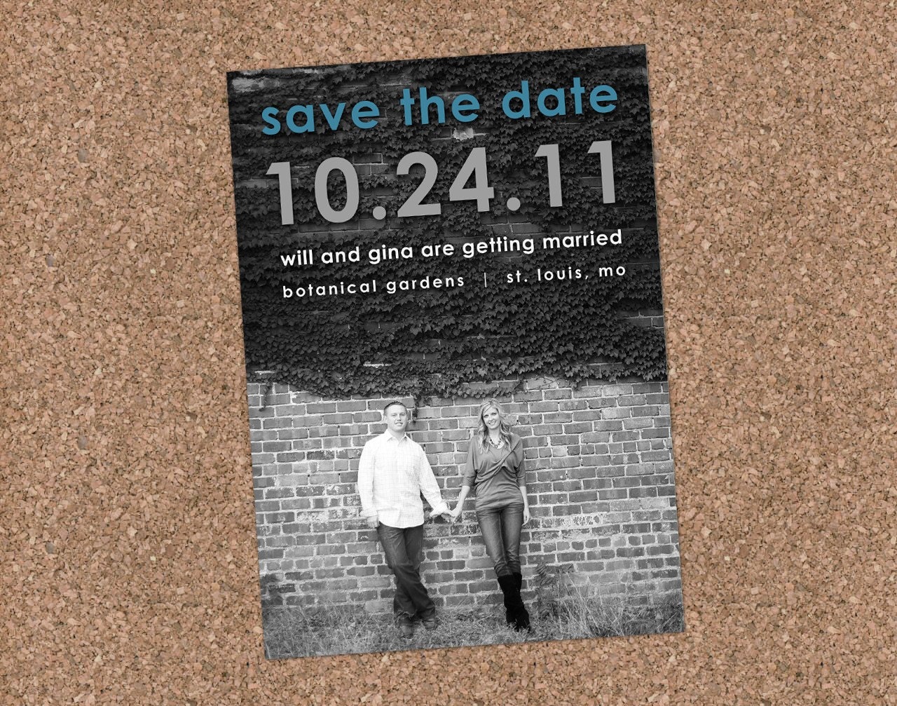 Save the Date - Modern Engagement Announcement - Gina