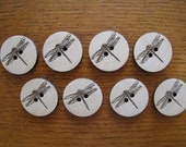 Laser Engraved Dragonfly Buttons