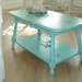 Save for Patty.....Very Beachy Vintage Aqua Coffee Table