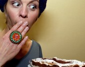 Fruit Cake Ring Handmade, Miniature Clay Food Jewelry - SoSweet Collection Bijotti&Ciciotti