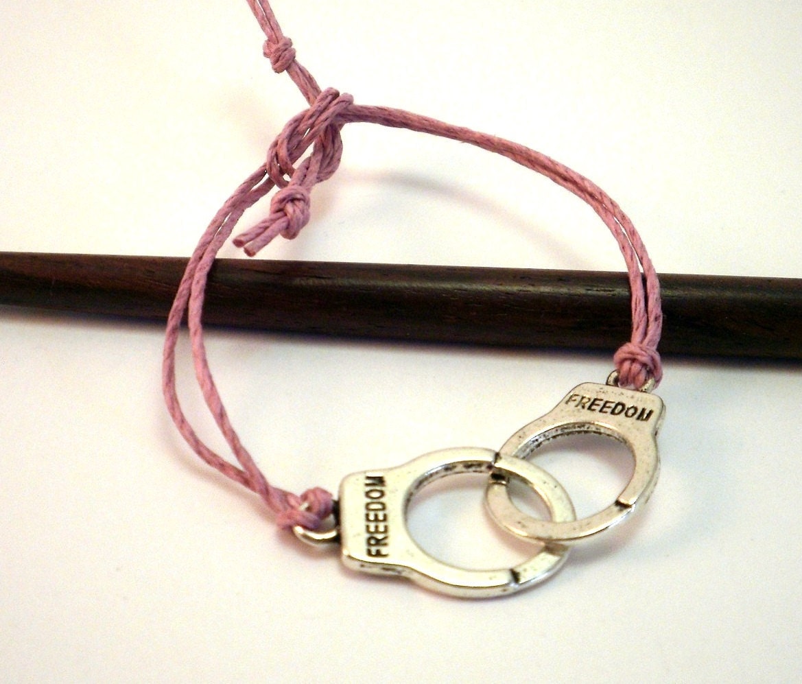 Handcuff Adjustable Bracelet on Cotton Thread, in many colors - SoBad Collection Bijotti&Ciciotti