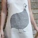 Hand Printed Guinea Fowl Apron