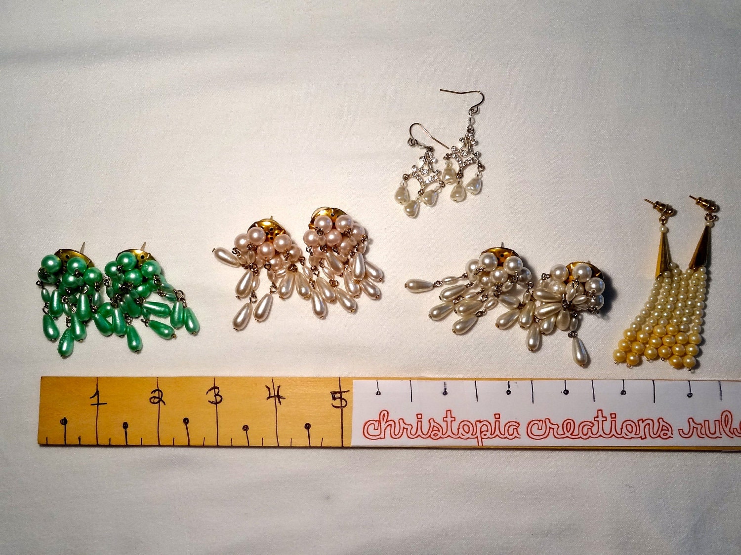bulk lot of vintage pearl earring sets
