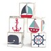 Nautical Sailboat Wooden Blocks