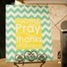 11x14 Teal and Chartreuse 1 Thess. 5:16-18 Zig Zag print