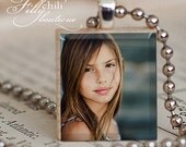 CUSTOM PICTURE PENDANT - a jewelry pendant charm made from a Scrabble Game Tile with Ball Chain Necklace, handmade by Frilly Chili